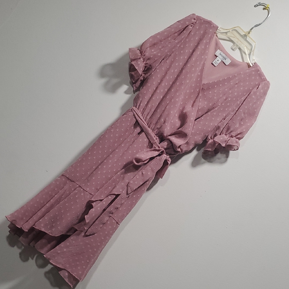 Speechless kids Dusty Pink Ruffle Dress Size 8 Easter, Wedding, Church,Formal.